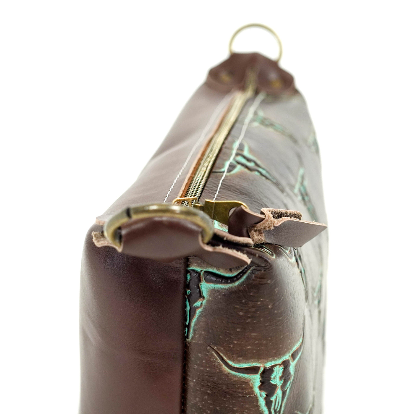 Cosmic Cowgirl - All Embossed w/ Mint Chocolate Skulls-Cosmic Cowgirl-Western-Cowhide-Bags-Handmade-Products-Gifts-Dancing Cactus Designs