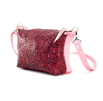 Cosmic Cowgirl - All Embossed w/ Red Tool-Cosmic Cowgirl-Western-Cowhide-Bags-Handmade-Products-Gifts-Dancing Cactus Designs