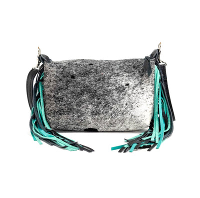 Cosmic Cowgirl - Black & White w/ No Embossed-Cosmic Cowgirl-Western-Cowhide-Bags-Handmade-Products-Gifts-Dancing Cactus Designs