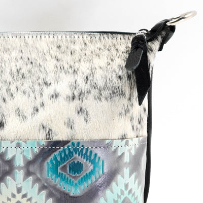 Cosmic Cowgirl - Black & White w/ Royston Aztec-Cosmic Cowgirl-Western-Cowhide-Bags-Handmade-Products-Gifts-Dancing Cactus Designs