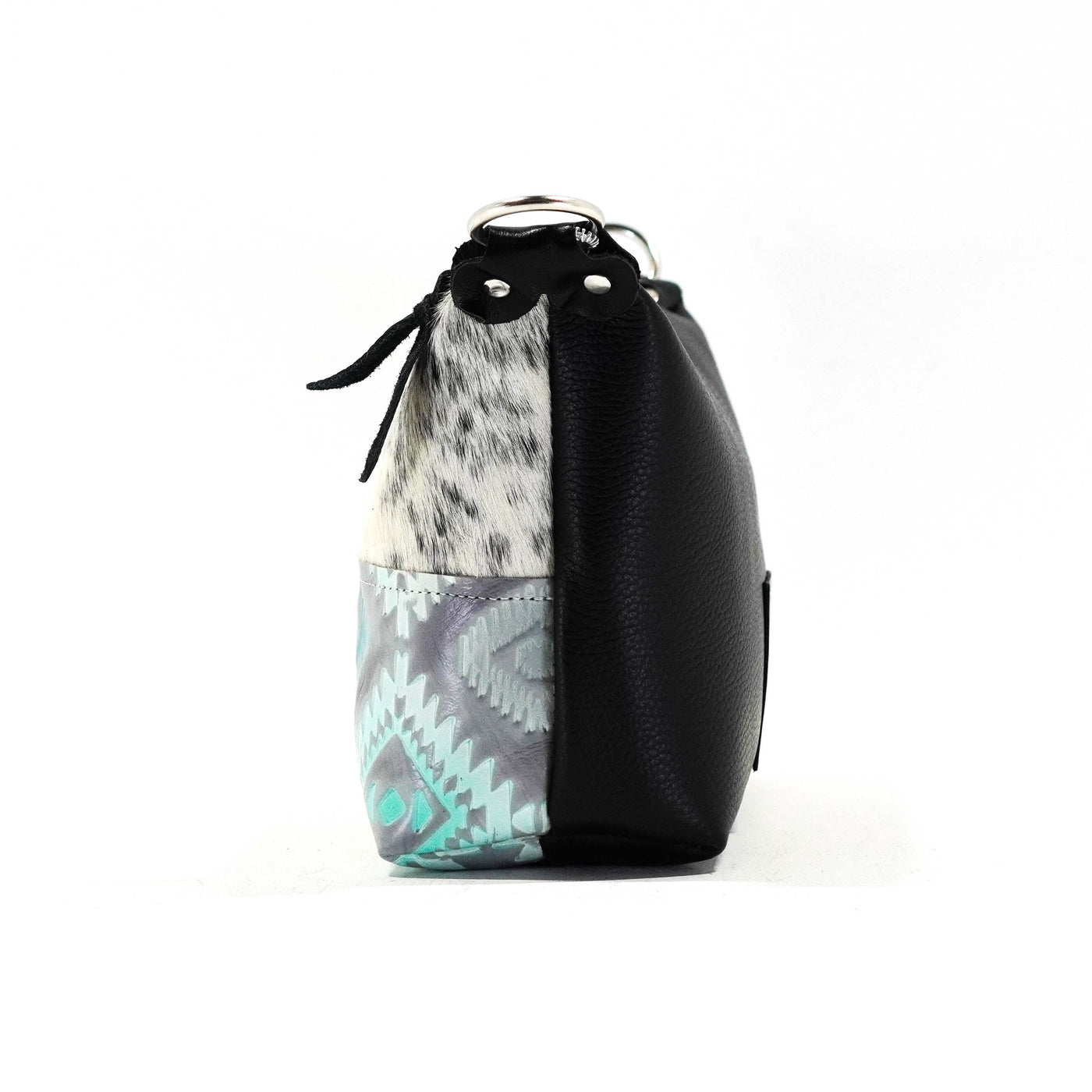 Cosmic Cowgirl - Black & White w/ Royston Aztec-Cosmic Cowgirl-Western-Cowhide-Bags-Handmade-Products-Gifts-Dancing Cactus Designs