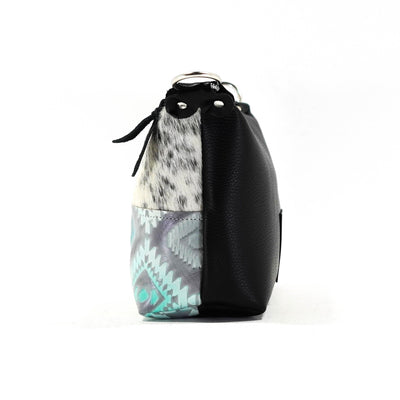Cosmic Cowgirl - Black & White w/ Royston Aztec-Cosmic Cowgirl-Western-Cowhide-Bags-Handmade-Products-Gifts-Dancing Cactus Designs