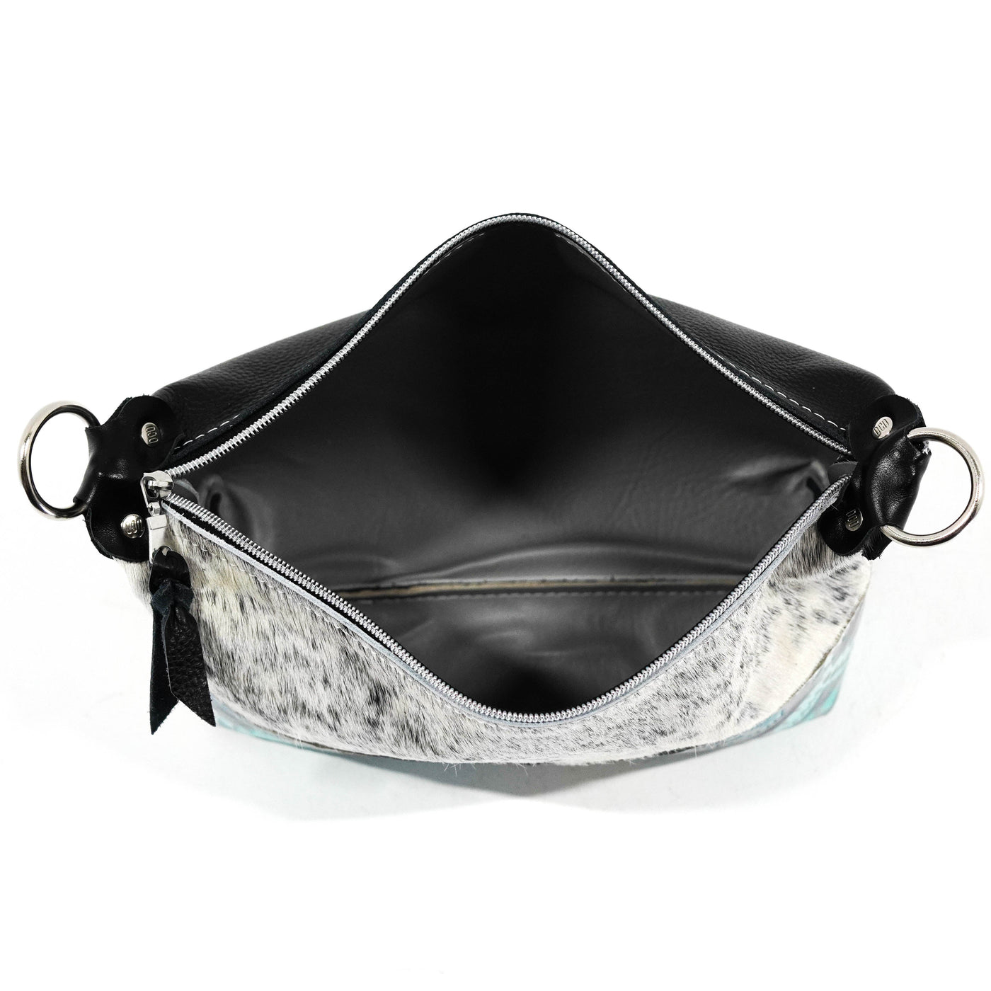 Cosmic Cowgirl - Black & White w/ Royston Aztec-Cosmic Cowgirl-Western-Cowhide-Bags-Handmade-Products-Gifts-Dancing Cactus Designs