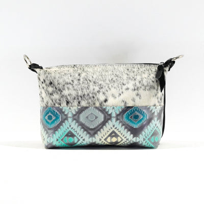 Cosmic Cowgirl - Black & White w/ Royston Aztec-Cosmic Cowgirl-Western-Cowhide-Bags-Handmade-Products-Gifts-Dancing Cactus Designs