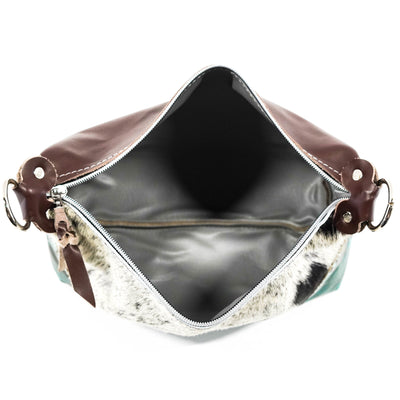 Cosmic Cowgirl - Black & White w/ Royston Skulls-Cosmic Cowgirl-Western-Cowhide-Bags-Handmade-Products-Gifts-Dancing Cactus Designs