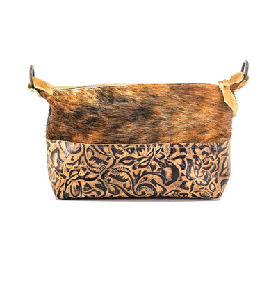 Cosmic Cowgirl - Brindle w/ Deadwood Roses-Cosmic Cowgirl-Western-Cowhide-Bags-Handmade-Products-Gifts-Dancing Cactus Designs