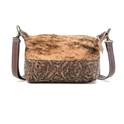 Cosmic Cowgirl - Brindle w/ Gold Rush tool-Cosmic Cowgirl-Western-Cowhide-Bags-Handmade-Products-Gifts-Dancing Cactus Designs
