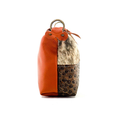 Cosmic Cowgirl - Brindle w/ Ostrich-Cosmic Cowgirl-Western-Cowhide-Bags-Handmade-Products-Gifts-Dancing Cactus Designs