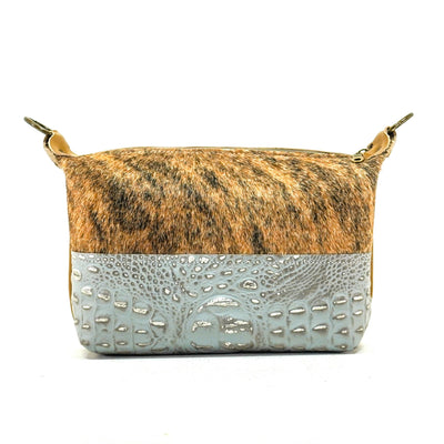 Cosmic Cowgirl - Brindle w/ Sterling Croc-Cosmic Cowgirl-Western-Cowhide-Bags-Handmade-Products-Gifts-Dancing Cactus Designs
