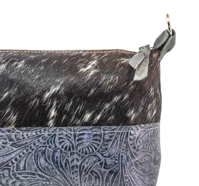 Cosmic Cowgirl - Salt/Pepper w/ Blue Jean Tool-Cosmic Cowgirl-Western-Cowhide-Bags-Handmade-Products-Gifts-Dancing Cactus Designs