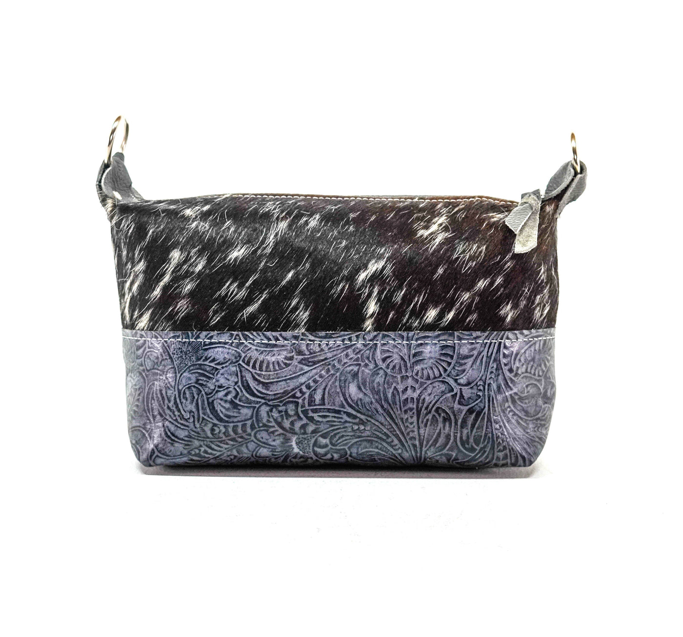 Cosmic Cowgirl - Salt/Pepper w/ Blue Jean Tool-Cosmic Cowgirl-Western-Cowhide-Bags-Handmade-Products-Gifts-Dancing Cactus Designs