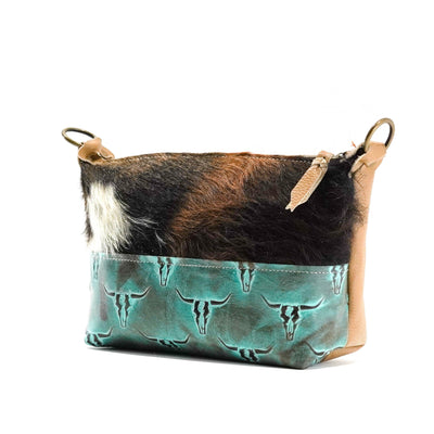 Cosmic Cowgirl - Tricolor w/ Royston Skulls-Cosmic Cowgirl-Western-Cowhide-Bags-Handmade-Products-Gifts-Dancing Cactus Designs