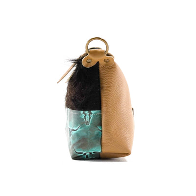 Cosmic Cowgirl - Tricolor w/ Royston Skulls-Cosmic Cowgirl-Western-Cowhide-Bags-Handmade-Products-Gifts-Dancing Cactus Designs