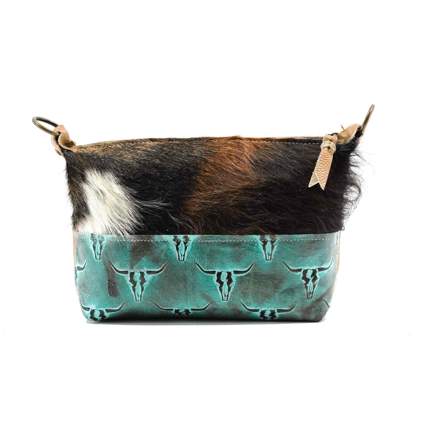 Cosmic Cowgirl - Tricolor w/ Royston Skulls-Cosmic Cowgirl-Western-Cowhide-Bags-Handmade-Products-Gifts-Dancing Cactus Designs
