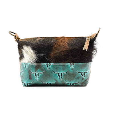 Cosmic Cowgirl - Tricolor w/ Royston Skulls-Cosmic Cowgirl-Western-Cowhide-Bags-Handmade-Products-Gifts-Dancing Cactus Designs