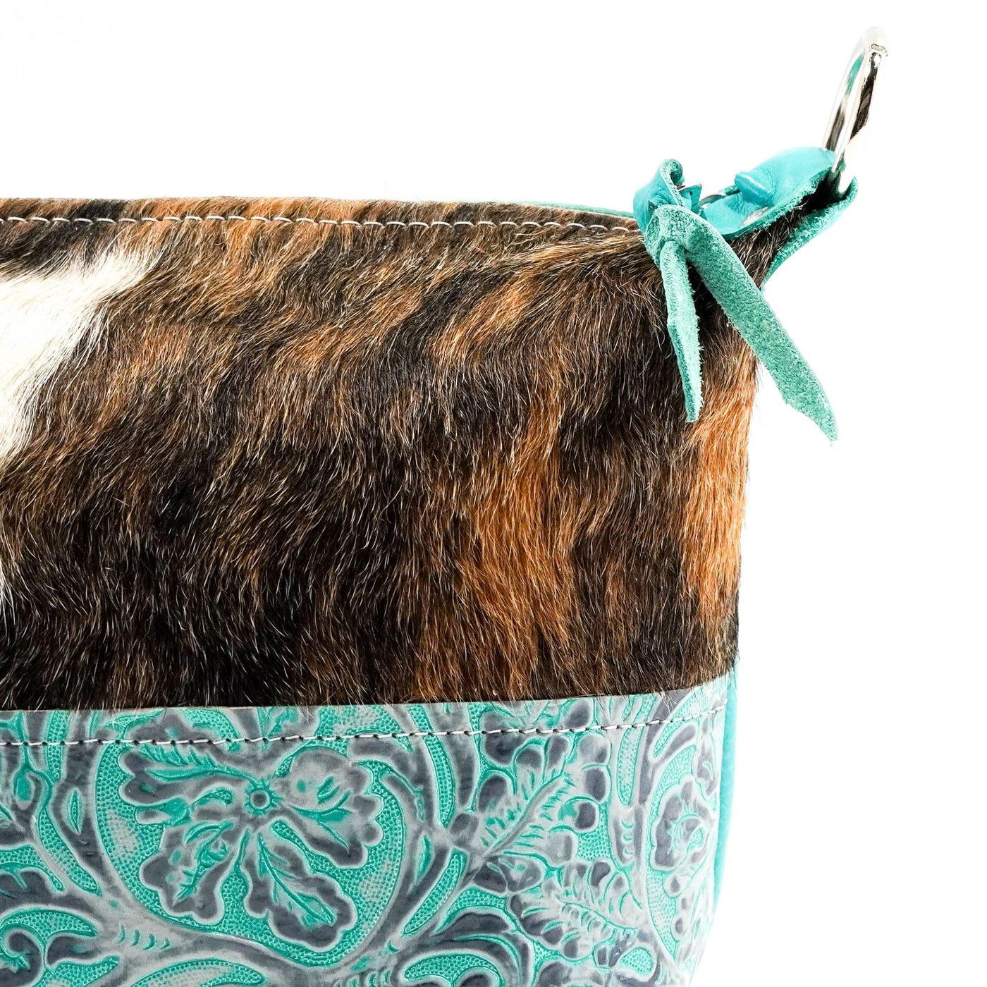 Cosmic Cowgirl - Tricolor w/ Royston Tool-Cosmic Cowgirl-Western-Cowhide-Bags-Handmade-Products-Gifts-Dancing Cactus Designs