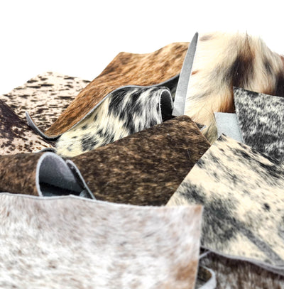Cowhide Scraps - 1 lb. box-Western-Cowhide-Bags-Handmade-Products-Gifts-Dancing Cactus Designs