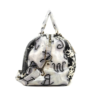 Duffel - Black & White w/ Smoke Show Brands-Duffel-Western-Cowhide-Bags-Handmade-Products-Gifts-Dancing Cactus Designs
