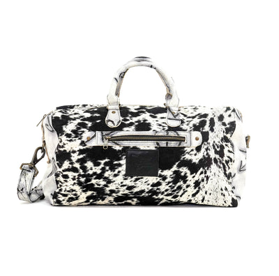 Duffel - Black & White w/ Smoke Show Brands-Duffel-Western-Cowhide-Bags-Handmade-Products-Gifts-Dancing Cactus Designs
