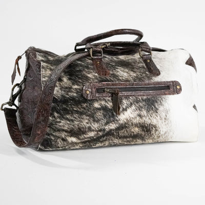 Duffel - Brindle w/ Cowboy Tool-Duffel-Western-Cowhide-Bags-Handmade-Products-Gifts-Dancing Cactus Designs