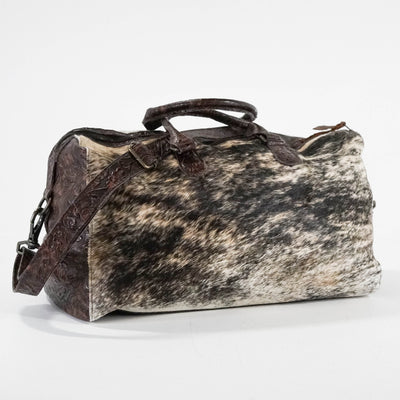 Duffel - Brindle w/ Cowboy Tool-Duffel-Western-Cowhide-Bags-Handmade-Products-Gifts-Dancing Cactus Designs