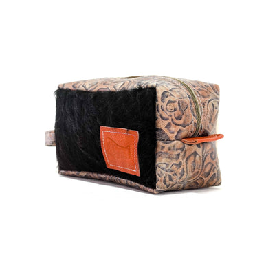 Dutton - Black & White w/ Antique Sundance Roses-Dutton-Western-Cowhide-Bags-Handmade-Products-Gifts-Dancing Cactus Designs