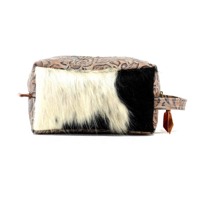 Dutton - Black & White w/ Antique Sundance Roses-Dutton-Western-Cowhide-Bags-Handmade-Products-Gifts-Dancing Cactus Designs