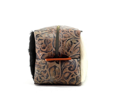 Dutton - Black & White w/ Antique Sundance Roses-Dutton-Western-Cowhide-Bags-Handmade-Products-Gifts-Dancing Cactus Designs