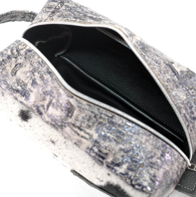 Dutton - Black & White w/ Denim Driftwood-Dutton-Western-Cowhide-Bags-Handmade-Products-Gifts-Dancing Cactus Designs