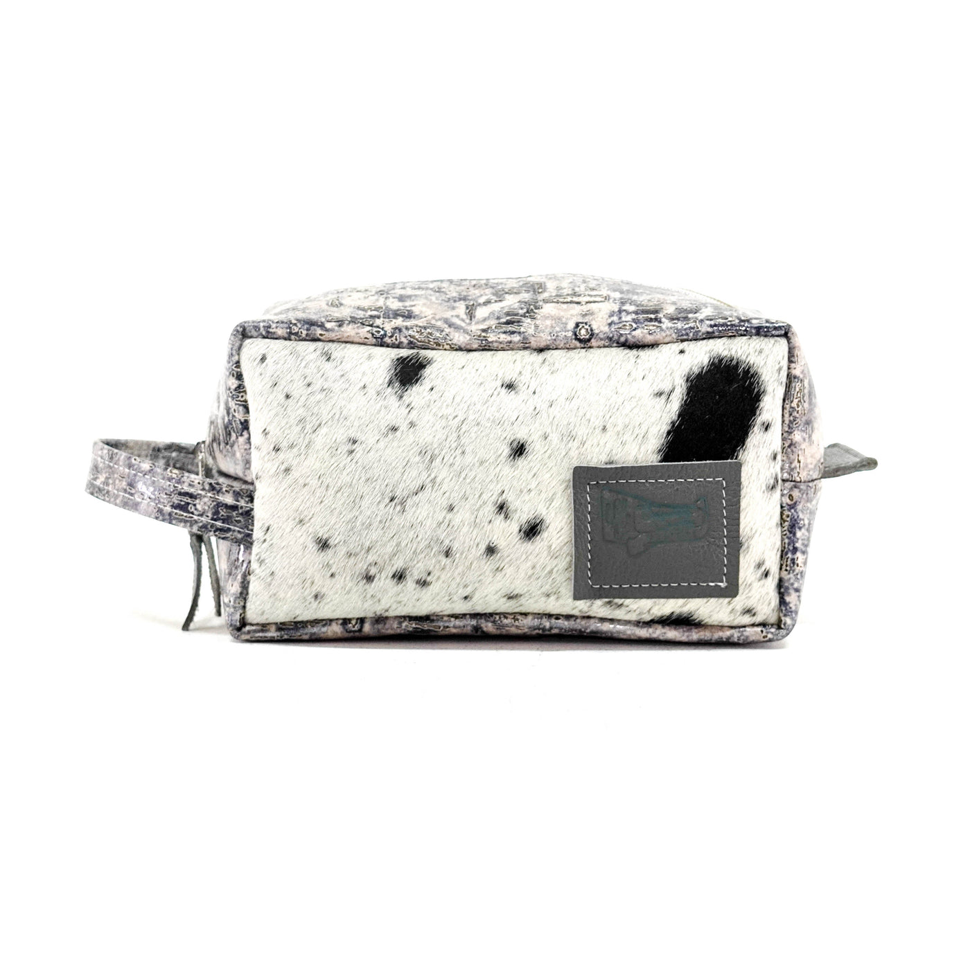 Dutton - Black & White w/ Denim Driftwood-Dutton-Western-Cowhide-Bags-Handmade-Products-Gifts-Dancing Cactus Designs