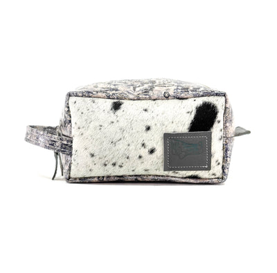 Dutton - Black & White w/ Denim Driftwood-Dutton-Western-Cowhide-Bags-Handmade-Products-Gifts-Dancing Cactus Designs