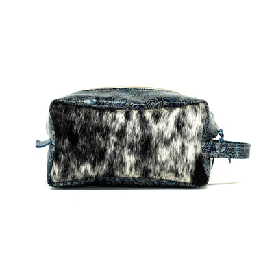 Dutton - Black & White w/ Sapphire Tool-Dutton-Western-Cowhide-Bags-Handmade-Products-Gifts-Dancing Cactus Designs