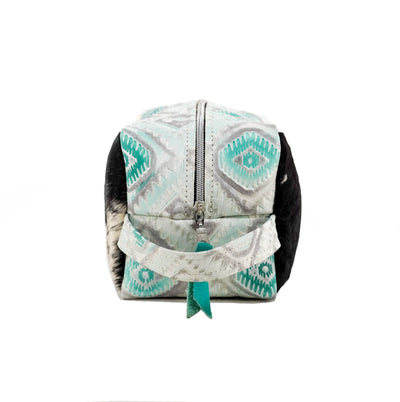 Dutton - Black & White w/ Turquoise Sand Aztec-Dutton-Western-Cowhide-Bags-Handmade-Products-Gifts-Dancing Cactus Designs