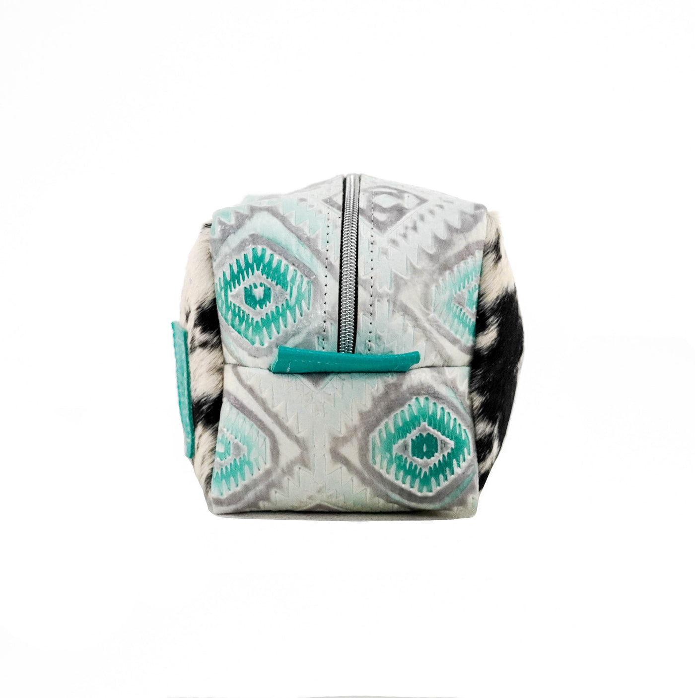 Dutton - Black & White w/ Turquoise Sand Aztec-Dutton-Western-Cowhide-Bags-Handmade-Products-Gifts-Dancing Cactus Designs
