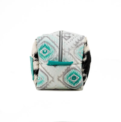 Dutton - Black & White w/ Turquoise Sand Aztec-Dutton-Western-Cowhide-Bags-Handmade-Products-Gifts-Dancing Cactus Designs