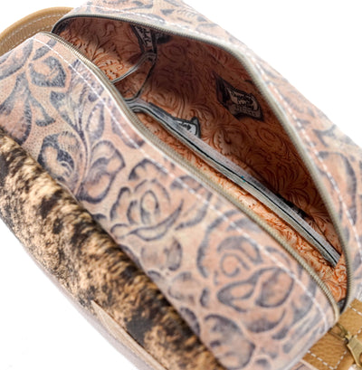 Dutton - Brindle w/ Antique Sundance Roses-Dutton-Western-Cowhide-Bags-Handmade-Products-Gifts-Dancing Cactus Designs