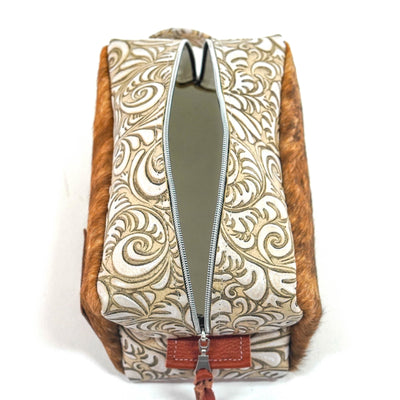 Dutton - Brindle w/ Bone Caracole-Dutton-Western-Cowhide-Bags-Handmade-Products-Gifts-Dancing Cactus Designs
