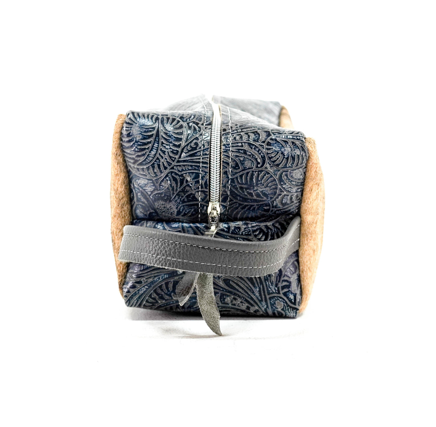 Dutton - Brindle w/ Sapphire Tool-Dutton-Western-Cowhide-Bags-Handmade-Products-Gifts-Dancing Cactus Designs