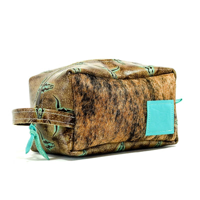 Dutton - Brindle w/ Sepia Skulls-Dutton-Western-Cowhide-Bags-Handmade-Products-Gifts-Dancing Cactus Designs