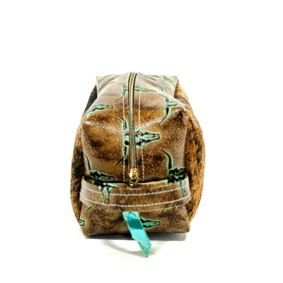 Dutton - Brindle w/ Sepia Skulls-Dutton-Western-Cowhide-Bags-Handmade-Products-Gifts-Dancing Cactus Designs