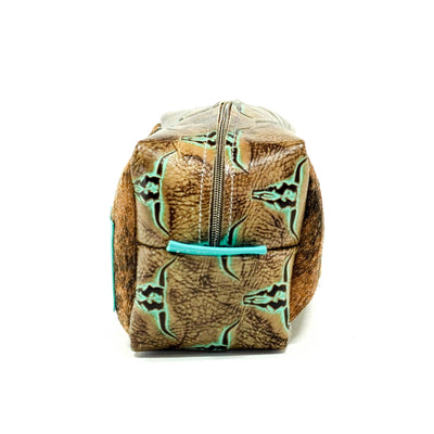 Dutton - Brindle w/ Sepia Skulls-Dutton-Western-Cowhide-Bags-Handmade-Products-Gifts-Dancing Cactus Designs