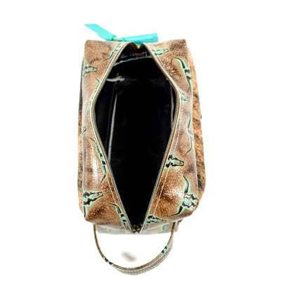 Dutton - Brindle w/ Sepia Skulls-Dutton-Western-Cowhide-Bags-Handmade-Products-Gifts-Dancing Cactus Designs