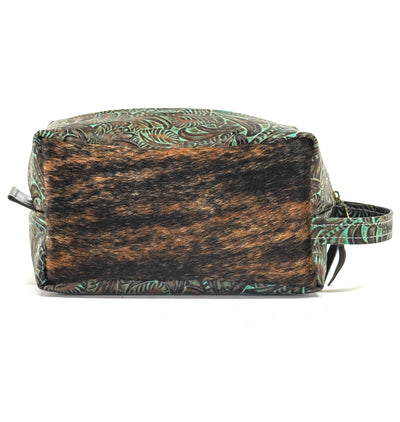 Dutton - Brindle w/ Turquoise Dallas Tool-Dutton-Western-Cowhide-Bags-Handmade-Products-Gifts-Dancing Cactus Designs