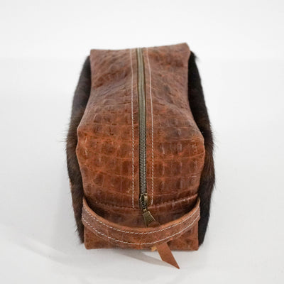 Dutton - Dark Brindle w/ Saddle Croc-Dutton-Western-Cowhide-Bags-Handmade-Products-Gifts-Dancing Cactus Designs