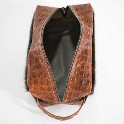 Dutton - Dark Brindle w/ Saddle Croc-Dutton-Western-Cowhide-Bags-Handmade-Products-Gifts-Dancing Cactus Designs