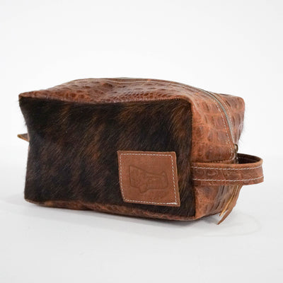 Dutton - Dark Brindle w/ Saddle Croc-Dutton-Western-Cowhide-Bags-Handmade-Products-Gifts-Dancing Cactus Designs