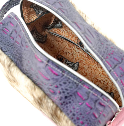 Dutton - Light Brindle w/ Rio Croc-Dutton-Western-Cowhide-Bags-Handmade-Products-Gifts-Dancing Cactus Designs