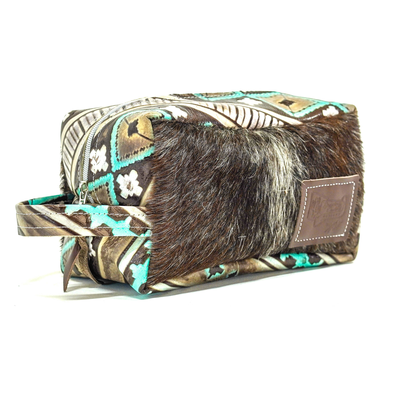 Dutton - Longhorn w/ Cocoa Navajo-Dutton-Western-Cowhide-Bags-Handmade-Products-Gifts-Dancing Cactus Designs