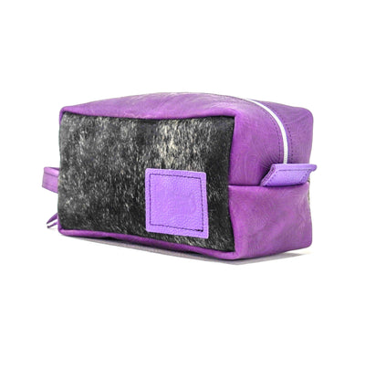 Dutton - Salt & Pepper w/ Purple Denver Tool-Dutton-Western-Cowhide-Bags-Handmade-Products-Gifts-Dancing Cactus Designs