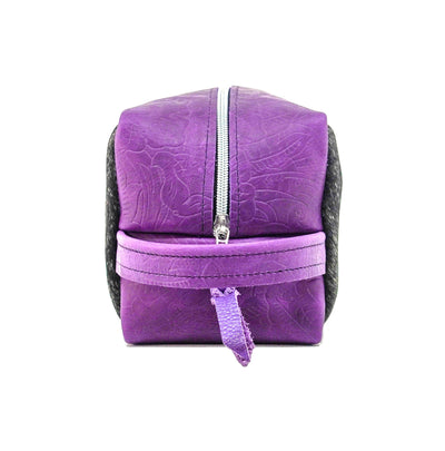 Dutton - Salt & Pepper w/ Purple Denver Tool-Dutton-Western-Cowhide-Bags-Handmade-Products-Gifts-Dancing Cactus Designs